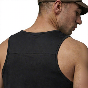 Men's Summer Anti-UV Eco-Friendly Breathable Quick-Drying Spandex/Polyester <b>Mesh</b> Sleeveless T-Shirt Non-Iron Treatment Tank <b>Top</b> - Product Image 6