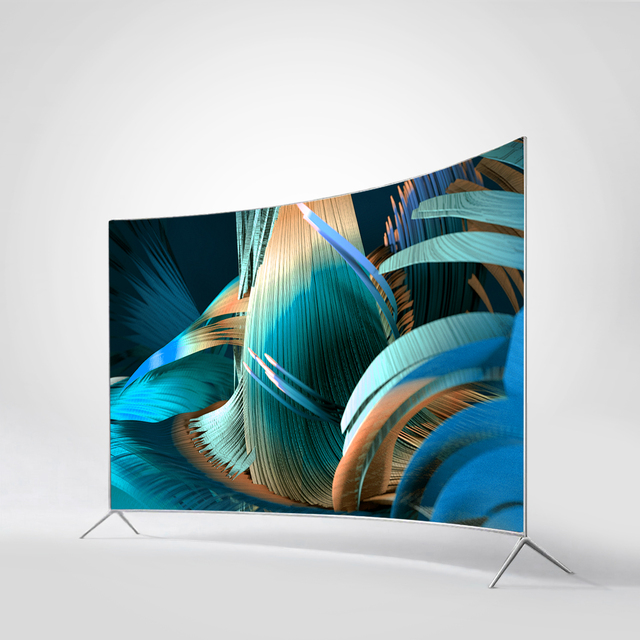 Factory Hot Selling 65 75 85 Inch Android System 4K Curved Screen Built in AI Home and Commercial Wifi Smart TV