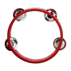 Tambourin à main circulaire en bois rouge de 6 pouces Orff Percussion pour l'éducation précoce, la danse et les spectacles - Product Image 1