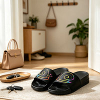 Sandales plates personnalisées résistantes à l'usure pour femmes, imprimé escargot coloré, pour la maison, les vacances, les loisirs, vente en gros