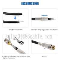 Connecteurs coaxiaux mâles BNC Rg59, borne coaxiale plaquée or, adaptateur à visser en laiton pour système de caméra de sécurité domestique CCTV