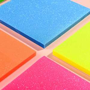 กระดาษโน้ตแบบมีกาวในตัว 50 แผ่น สีเรืองแสง หลายสี รูปทรงสี่เหลี่ยม สำหรับจดบันทึกประจำวัน ทำเครื่องหมายเอกสาร ใช้ในสำนักงาน - Product Image 2