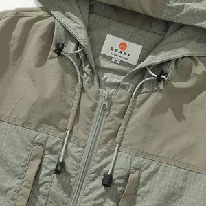 Chaqueta Cortavientos Ligera de Crepé con Capucha, Repelente al Agua, Libre de PFC, <span class=keywords><strong>para</strong></span> Hombre y Mujer, Moda de Invierno - Product Image 4