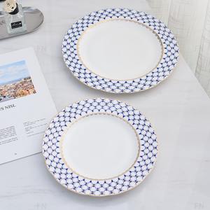 Assiette à steak de style occidental haut de gamme, exquise, pour hôtel, banquet, dessert, assiette ronde peu profonde en céramique - Product Image 3