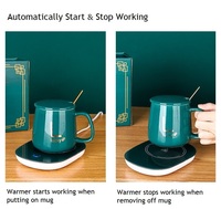 Tasse à café en céramique avec chauffe-tasse électrique intelligent et thermostatique – Coffret cadeau