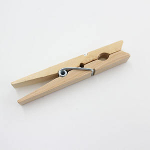 Pinces à linge en bois J & M 24 pièces de pinces à linge en bois naturel épingle à photo pinces artisanales pour la maison école artisanat décoration - Product Image 6