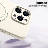Étui de téléphone étanche à charge magnétique sans fil en silicone liquide de luxe à 360 degrés pour 17 Pro Max/16/15/14 Plus Pro