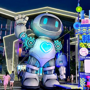 Robot géant gonflable intelligent à éclairage LED, accessoire technologique futuriste pour exposition technologique/activation <span class=keywords><strong>de</strong></span> marque en centre commercial/festival <span class=keywords><strong>de</strong></span> musique/lancement - Product Image 1