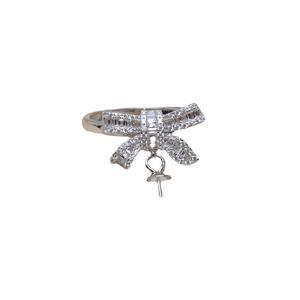 Anillo Abierto Ajustable de Plata S925 con Forma de Lazo de Mariposa, para Perlas de 8-10 mm, Accesorio, Soporte Vacío JG5177 - Fornituras y Componentes de Joyería - Product Image 5