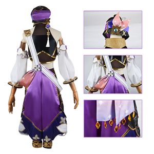 Perruque de Costume de Cosplay <span class=keywords><strong>Dori</strong></span> pour <span class=keywords><strong>Genshin</strong></span> <span class=keywords><strong>Impact</strong></span>, 50 cm, Rose, Unisexe, Adulte, Cheveux Synthétiques en Polyester Résistants à la Chaleur, Sumeru - Product Image 4