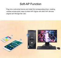Tarjeta de Red Inalámbrica Ralink RT5370 de 150 Mbps, Mini Adaptador WiFi USB 2.0 con Antena, Receptor Wi-Fi para PC LAN, Dongle 802.11 B/g/n