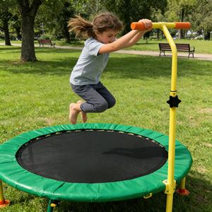 Trampolín Circular Resistente y Estable para Niños al Aire Libre con Soporte de Manija y Red de Seguridad para Saltadores Jóvenes - Product Image 1