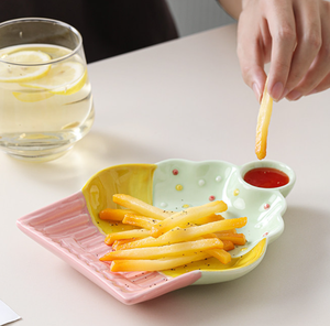 Wholesale Christmas Stock <b>Ceramic</b> Serving Platter Cute Festive <b>Plate</b> for Party Snacks, Fries & Appetizers, In Stock - Product Image 3