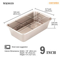 Nouveau design, moule à pâtisserie rectangulaire en acier au carbone antiadhésif pour 8 financiers