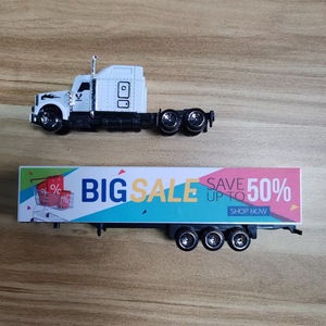 Camión Contenedor Americano de Juguete de Plástico Blanco a Escala 1:50, Personalizado con Logotipo, 23 cm, en Oferta, Modelo de Vehículo de Juguete Coleccionable - Product Image 2