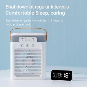 Desktop Air Conditioner Fan Mini Spray Humidifiers Colorful <b>Light</b> Portable Air Cooler Fan with Personalized 2h/4h/8h Timer - Product Image 3