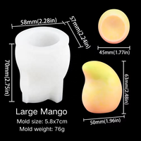 Moule à Fruits 3D Mini Fraise Mangue Pêche et Citron Facile à Nettoyer et Démouler pour Glace Chocolat Mousse Bougie Savon