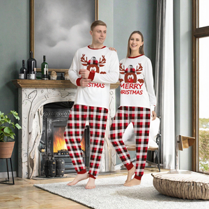 Conjunto de Pijamas de Inverno Térmicos Tricotados para Família com Cintura Elástica e Mangas Longas - Nova Chegada de Roupas de Dormir - Product Image 3