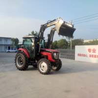 Trattore Agricolo 80hp 90hp 4 Ruote Motrici PTO 540/760 con Caricatore Frontale in Vendita