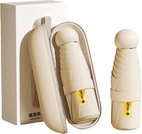 Parapluie de poche mini UV BSBH de haute qualité, pliable en 5 sections, design élégant, personnalisable, en polyester, protection pluie et soleil, capsule classique pour le voyage