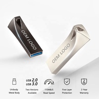 2025 Vente chaude clé USB haute vitesse 2GB 4GB 8GB clé USB étanche LOGO personnalisé 32GB 64GB 128GB clé USB en métal