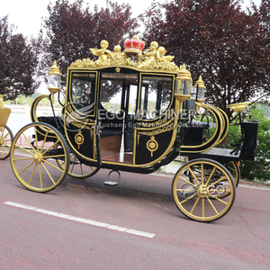 Calèche royale électrique personnalisée à 4 roues, calèches robustes tirées par des chevaux à vendre pour le transport spécial - Product Image 4