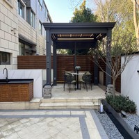 Quelle Fabrik Jalousie dachs ystem Garten pavillon Pergola Aluminium pavillon im Freien