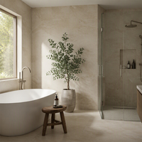 Panneaux muraux en pierre SPC Sandstone résistants aux taches, aspect béton brut, panneau de 5 mm, 1220x2440