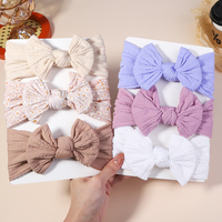 3 pcs/Lot Bandeaux en nylon extensible pour bébé fille Bandeaux élastiques pour bébé fille