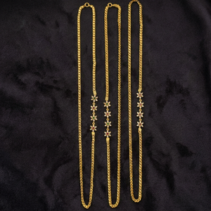Wholesale 14K 18K 24K Micron Gold CZ Stone Mopu Chain Necklaces, Fashion <b>Jewelry</b>, Brass 24K Gold Plated CZ Stone Chain Necklaces - Product Image 4