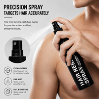 Spray dépilatoire professionnel pour hommes, action rapide 3-8 min, adapté aux peaux sensibles, utilisation corps entier, personnalisable 100ml-500ml & boîte