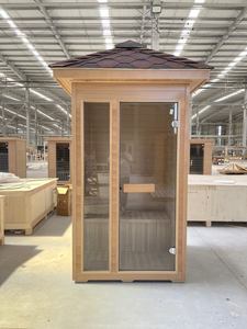 <span class=keywords><strong>Sauna</strong></span> Exterior Personalizable de Madera de Abeto Canadiense para 1 Persona, Cabina de <span class=keywords><strong>SPA</strong></span> de Lujo para Jardín con Calefactor - Product Image 3