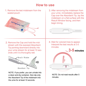 HCG Schwangerschaftstest Cesstte Karten-Test Urin-Test Manueller <span class=keywords><strong>Selbsttest</strong></span> 2-5 Minuten Ergebnis 99,96% Genauigkeit - Product Image 4