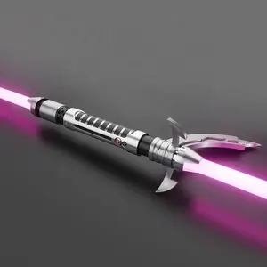 LGT Saberstudio Pedang laser LED RGB, pedang pedang LED lama master Maul lightsaber dueling RGB berubah halus untuk alat Film star the wars
