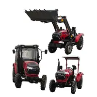 Loader Backhoe Traktor Depan Loader dan Backhoe Penggali Pertanian Mini Traktor Log Splitter Berkendara Rumput Traktor