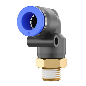 Acoplador Rápido Neumático de 8mm, Conector en Codo, Conexión de Manguera de Aire de Plástico para Uso Industrial - Product Image 1