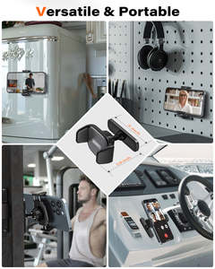 A2C 맞춤형 자석 휴대폰 홀더 체육관 골프 가방 카트 책상 벽걸이 접이식 조절 가능 360도 회전 휴대용 미니 스탠드 - Product Image 6