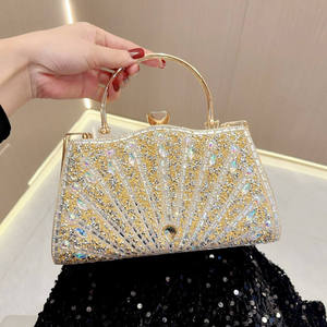 Bolsos de noche de lujo para mujer, bolsos de mano con pedrería y cadenas metálicas, bolsos de mano para bodas, bolsos cruzados de novia, bolsos tote. - Product Image 1