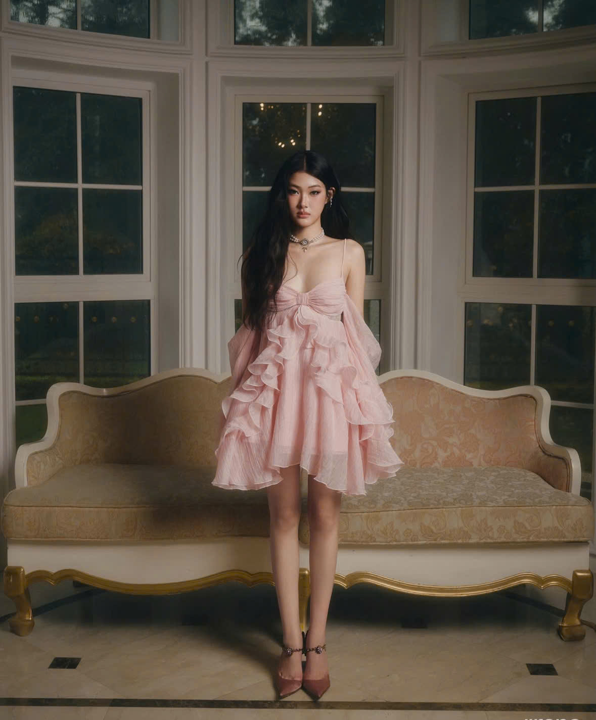 a line evening dress