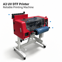 Machine industrielle A3 UV DTF tout-en-un avec laminateur, une tête d'impression DX7 pour l'impression d'étiquettes nominatives et numérotées pour animaux de compagnie (chats, chiens, pigeons) et de plaques d'identification en PET