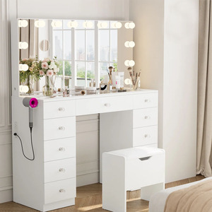 <span class=keywords><strong>Tocador</strong></span> Chino <span class=keywords><strong>de</strong></span> <span class=keywords><strong>Madera</strong></span> para Manicura y Peluquería <span class=keywords><strong>Sin</strong></span> <span class=keywords><strong>Espejo</strong></span> Modelo Marrón - Product Image 4