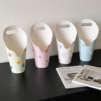 Nouvel Arrivage Qibai – Lot de 5 Boîtes de Rangement Portables Série Bulles Douces pour Bouquets de Fleurs et Fournitures DIY avec Gobelet – Vente en Gros