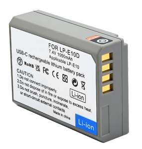 Pour <span class=keywords><strong>batterie</strong></span> LP-E10D <span class=keywords><strong>Canon</strong></span> compatible avec les appareils photo EOS Rebel T7 T6 T5 T3 T100 Kiss X50 X70 X80 X90 EOS 1100D <span class=keywords><strong>1200D</strong></span> 1300D en stock - Product Image 2