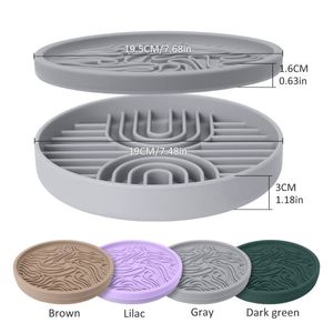 US Local Stock Compact 2-in-1 3D Anti-Choking Silicone Slow Feeder Lick <b>Mat</b> <b>Bowl</b> for Dry or Wet <b>Dog</b> Food - Product Image 3