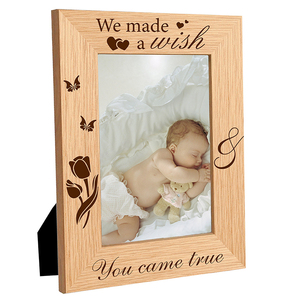 Solid Wooden Photo Picture Frame Engrave Custom