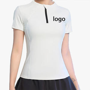 Ensemble Sport Décontracté Grande Taille Femme – Tenue de Yoga Professionnelle Séchage Rapide avec Logo Personnalisable – Manches Courtes pour Tennis, Course et Fitness - Product Image 2