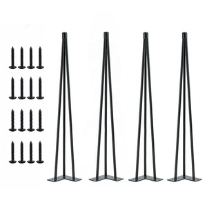 <span class=keywords><strong>El</strong></span> nuevo moderno de Metal de hierro Tapered ángulo piernas Picnic al aire libre mesa de café piernas de horquilla de cocina patas de mesa de comedor - Product Image 2
