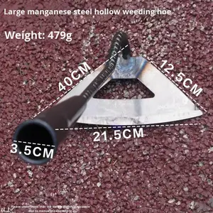 Jingsida Manganèse <span class=keywords><strong>Acier</strong></span> Trempé <span class=keywords><strong>Houe</strong></span> <span class=keywords><strong>Creuse</strong></span> Agricole <span class=keywords><strong>Tout</strong></span> <span class=keywords><strong>Acier</strong></span> Sharp Grand Outil De Désherbage De Jardin Manche En Bois Noir 1.5kg - Product Image 6
