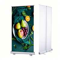Cadre en aluminium étanche Portable présentoir enroulable horizontal rétractable bannière au sol drapeaux promotionnels personnalisés