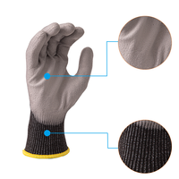 Gants de sécurité résistants aux coupures SNELL Grade 4 HPPE, paume enduite de PU, résistants à l'abrasion, pour les travaux de construction et d'ingénierie